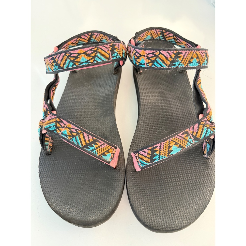 Teva Original Universal Geometric Pink Blue Sandals Womens 10 1003987 F05120A